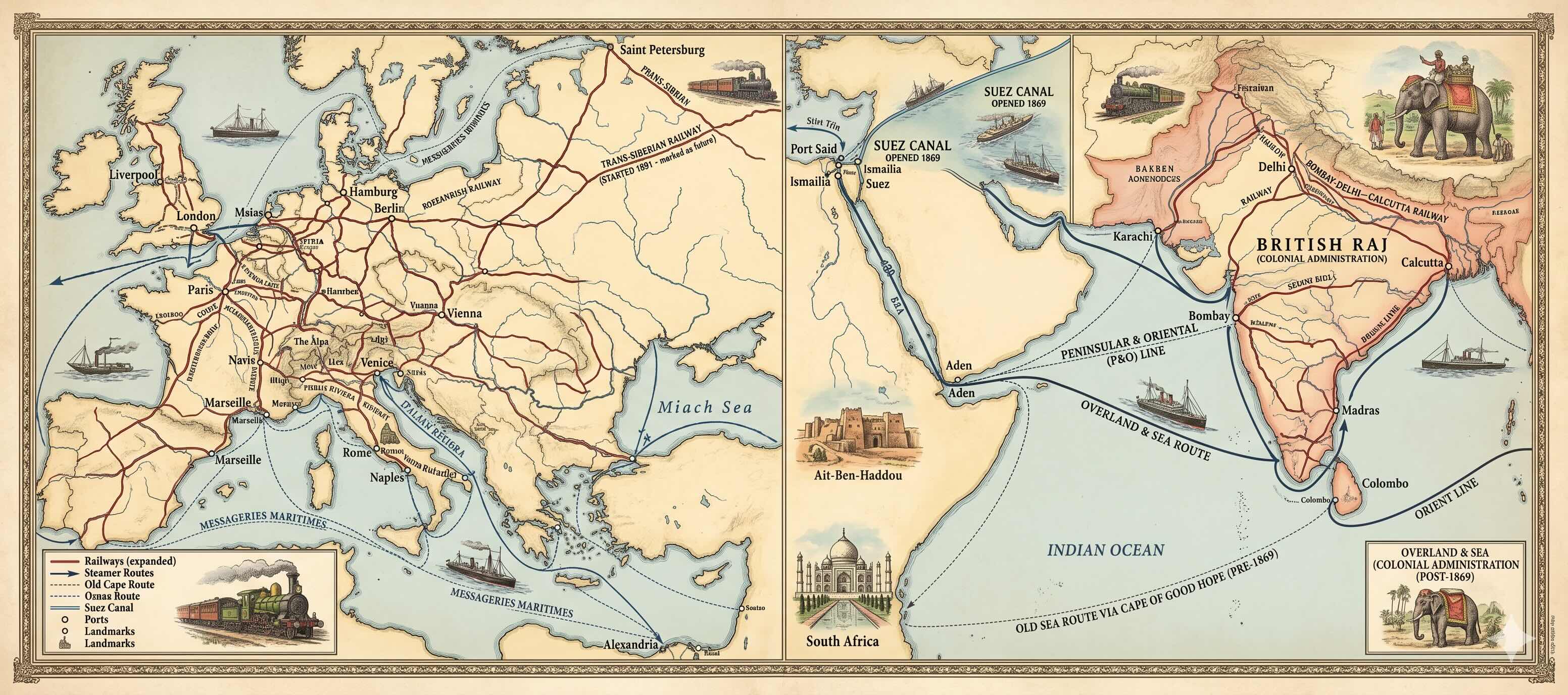 1870年代全球宝石贸易网络地图